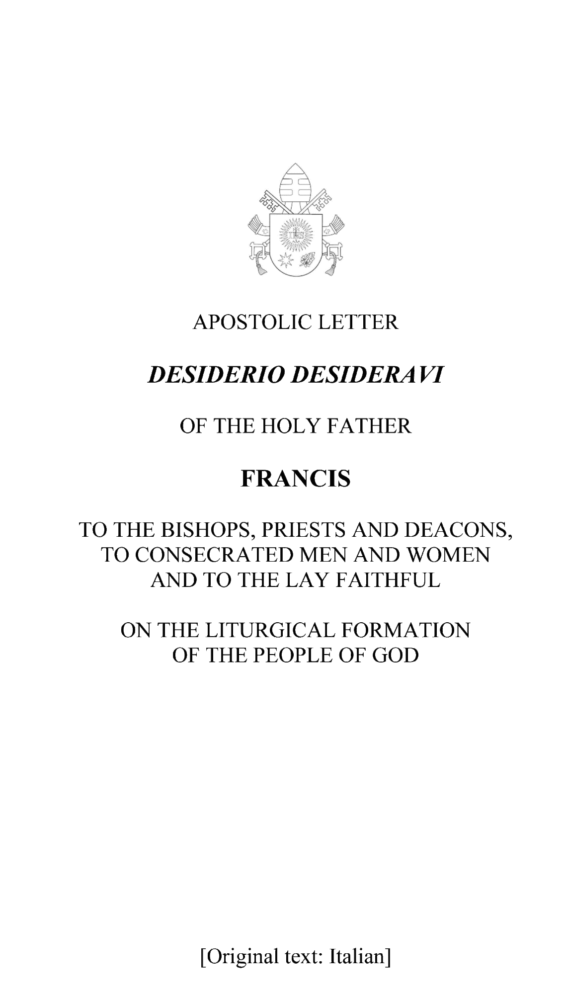 Apostolic Letter